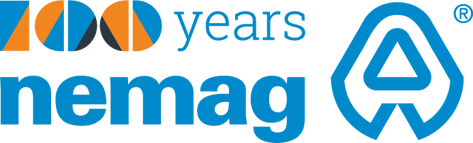 NEMAG_100 jaar label_logo+beeldmerk_BLAUW_opWIT-BEIGE_RGB